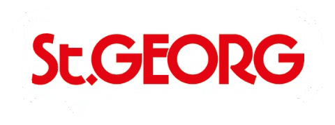 Logo Jumping Sticker by St.GEORG Magazin