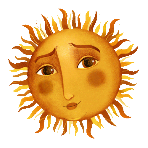 ivanalfaroilustrador giphyupload sun sol ivanalfaro Sticker