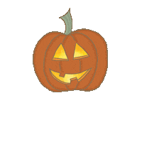 Trick Or Treat Orange Sticker