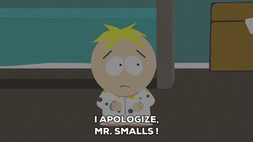 sorry butters stotch GIF by South Park 