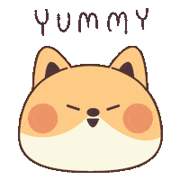 ycwaloka dog yummy yum kobi Sticker