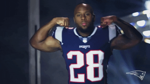 Flexing Let&#39;S Go GIF by New England Patriots