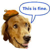 This Is Fine Golden Retriever Sticker by Amazon Prime Video