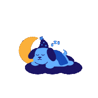 Snoozing Good Night Sticker by Jessica Lau