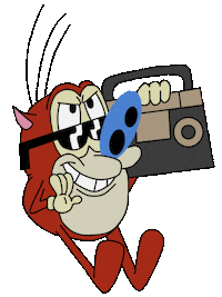 Its_hoekin_time dance ren and stimpy stimpy stimpy dance Sticker