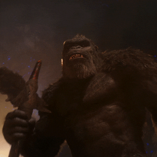 GodzillaVsKong giphyupload monster battle roar GIF