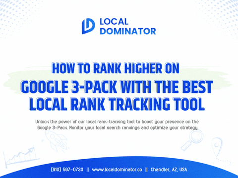 Localdominator giphyupload local seo performance tracker location-specific keyword monitoring ranking analytics for local businesses GIF