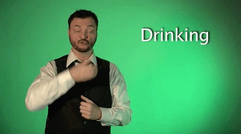 sign language drinking GIF by Sign with Robert