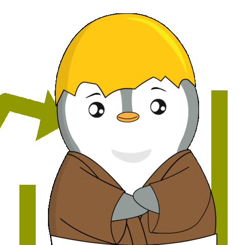 To The Moon Crypto Sticker by Pudgy Penguins