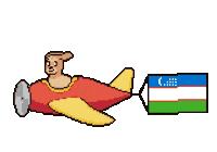 Flag Uzbek Sticker by Abstract HotDogs