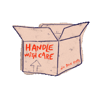 Moving Handle With Care Sticker by Emma Baynes
