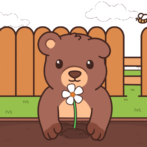 Teddy Bear Flower GIF by BEARISH