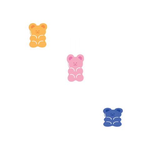 Chopluem bear bounce bonnie gummy bear Sticker