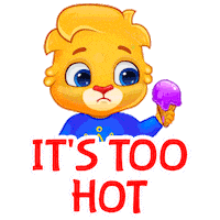 Sweating Heat Wave Sticker by Lucas and Friends by RV AppStudios