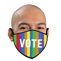 Vote Mask Sticker by Peter Ortega Realtor