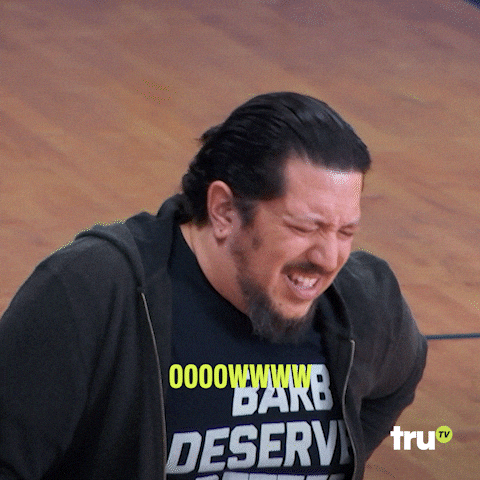 It Hurts Sal Vulcano GIF by TBS Impractical Jokers