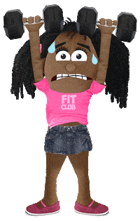 fitness club Sticker by Fluffy Friends
