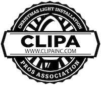 CLIPAInc christmas logo christmas lights clipa Sticker