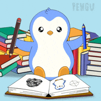 Drawing Studying GIF by Pudgy Penguins