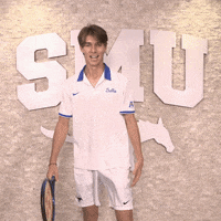 Mens Tennis GIF by SMU Mustangs