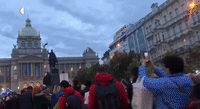Hundreds Rally in Prague Against Russian Missiles Strikes on Ukraine