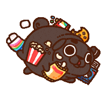 Snacks Ollie Sticker by Puglie Pug