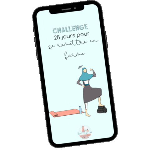 Healthysters giphyupload fit challenge sister Sticker