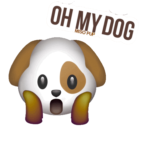 dog wow Sticker by MISO PUP