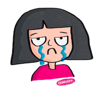 girl crying Sticker by Una Geek