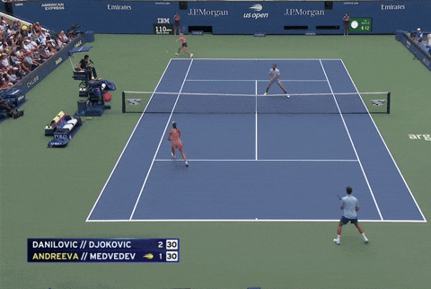 Novak Djokovic US Open mixed doubles