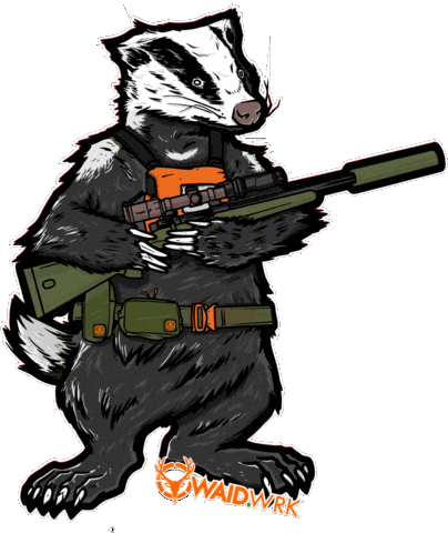 Badger Jager Sticker by WAID.WRK