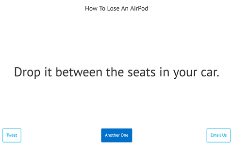 how to lose an airpod GIF by Product Hunt