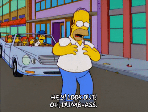 driving homer simpson GIF