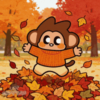 Fall Monkey GIF by Chimpers