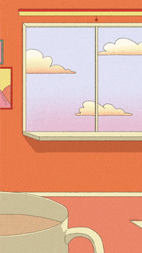 katgmorris bird clouds clock pan GIF