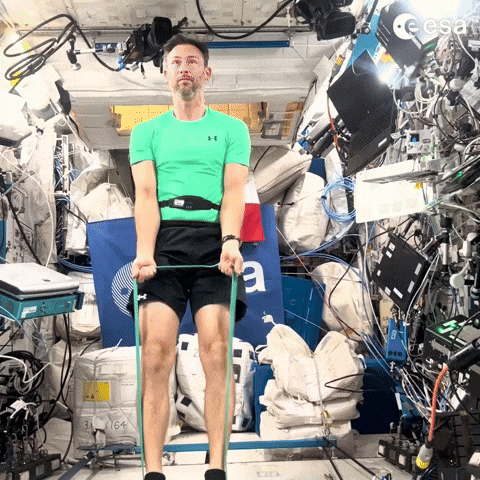 International Space Station Workout GIF by European Space Agency - ESA