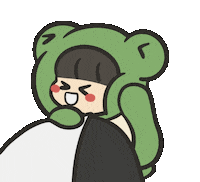 Tinyu_Gung sticker frog spanking 貼圖 Sticker