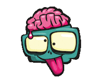 UltraZombies halloween crazy zombie brain Sticker