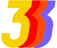 number3 Sticker