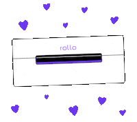 Purple Hearts Ship Sticker by Rollo