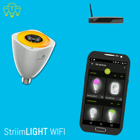 light bulb striimlight wifi GIF by AwoX