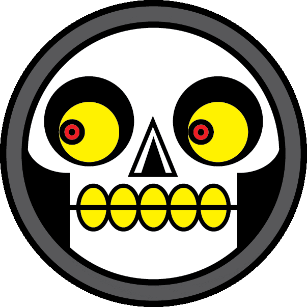 Telletec giphyupload surprised skull aztec Sticker