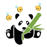 gopandoo kawaii panda bee cute panda Sticker