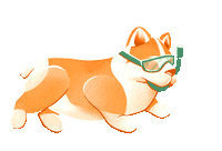 Dog Swimming Sticker