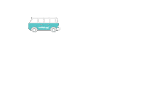 wakeuphostels van roadtrip vw road trip Sticker