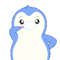 Morning Brushing Sticker by Pudgy Penguins