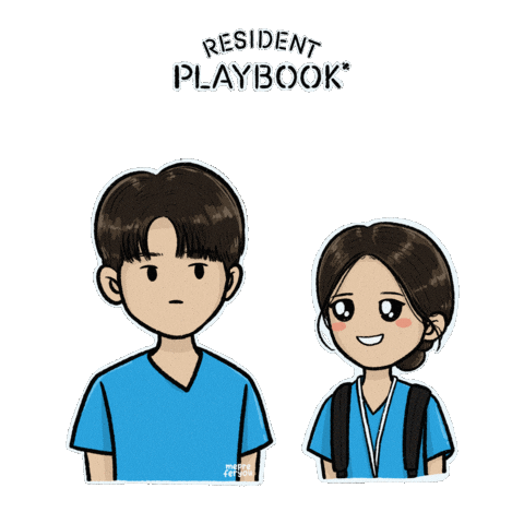 Doctor Cute Couple Sticker