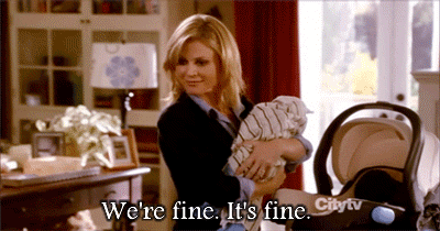 freaking out modern family GIF