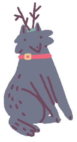 Merry Christmas Dog Sticker by Sara Maese