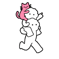 Cat Running Sticker